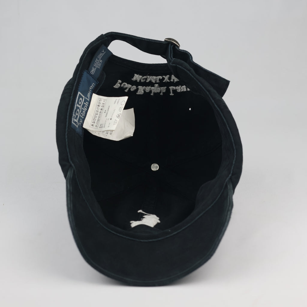 Polo Ralph Lauren Big Pony Dad Cap | Thrifted Black Sport Hat 57-59cm