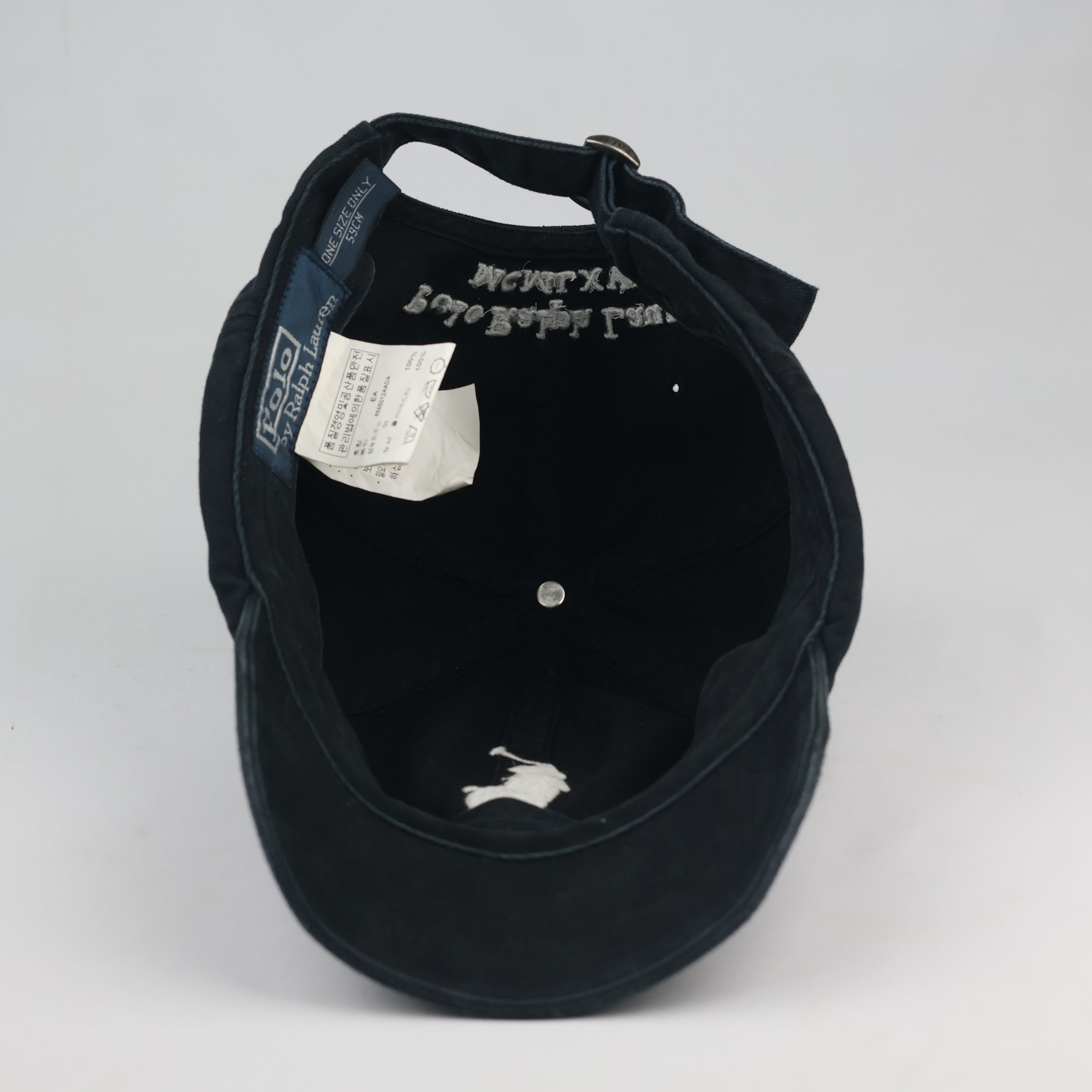 Polo Ralph Lauren Big Pony Dad Cap | Thrifted Black Sport Hat 57-59cm