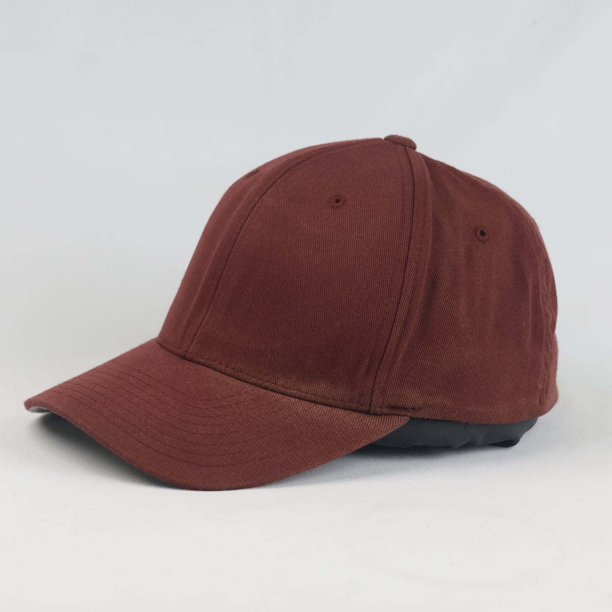 Thrifted Vintage Flexfit Yupoong Blank Fitted Cap – Burgundy (58-60cm) |10665