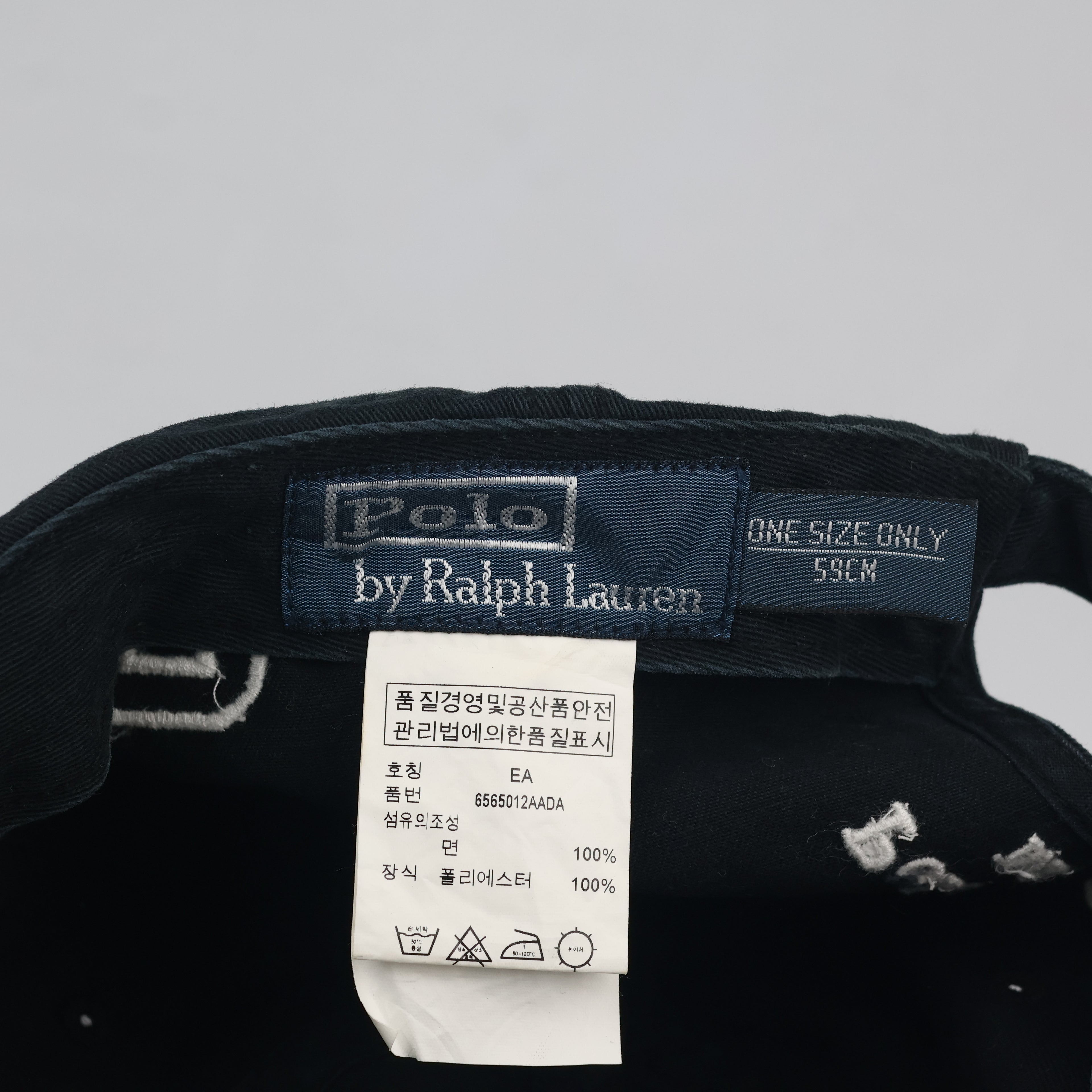 Polo Ralph Lauren Big Pony Dad Cap | Thrifted Black Sport Hat 57-59cm