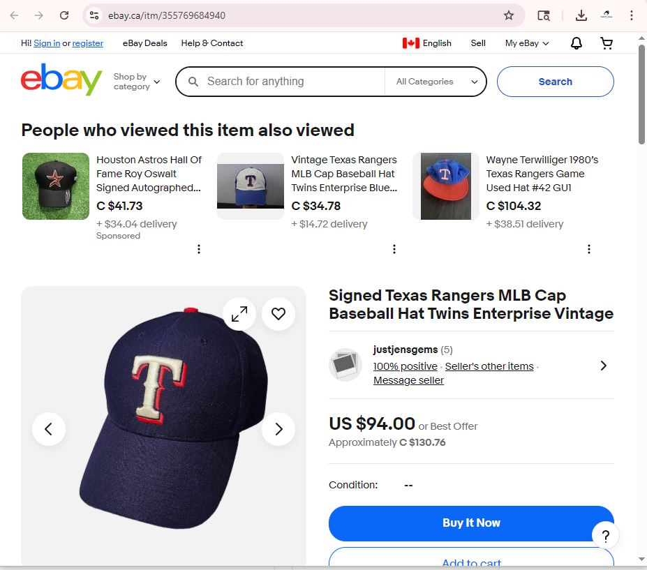 Texas Rangers MLB "What A Game" Flexfit Hat